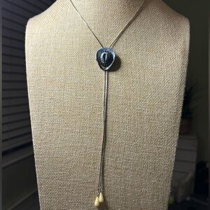 Cowboy Hat Bolo Tie Slider Necklace